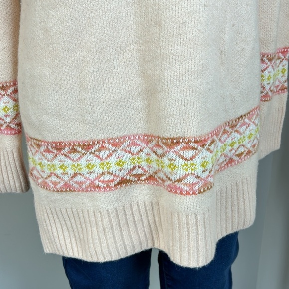 Anthropologie Aimee Alpaca Pompom Blush Pink Peach Mock Neck Sweater Sz XS - Picture 6 of 16